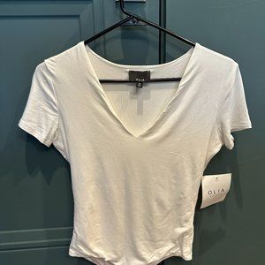 Vici Collection HAPPY TOGETHER SHORT SLEEVE BODYSUIT - WHITE - M